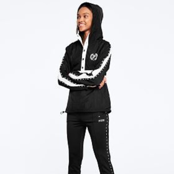 new victoria's secret anorak jacket xs black